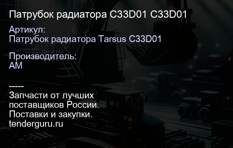 Патрубок радиатора C33D01 C33D01 | купить запчасти